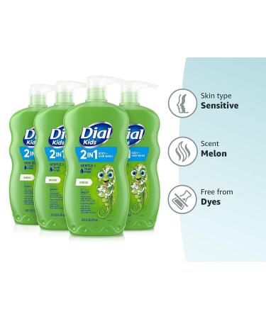 Dial Kids 2-in-1 Body+Hair Wash - Melon 96 | Gentle Cleansing for Kids' Skin and Hair - Buy Online on GoSupps.com