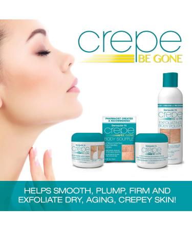 Dermactin Crepe Be Gone Body Souffle - Classic 3 ounce - Ultra Hydrating Crepe Skin Firming Cream for Neck Chest Arms & Legs - Buy Online on GoSupps.com