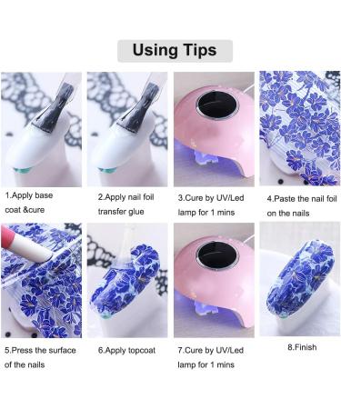 30 Colors Nail Foil Transfer Sticker Kalolary Big Size Holographic Flower Starry Sky Metallic Nail Art Stickers Tips Wraps Foil Transfer Adhesive Glitters DIY Nail Decoration(10 rolls each box.) - Buy Online on GoSupps.com