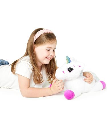 Zappi Co Ultra Soft Pink White Unicorn Plush Toy (36cm) - Eco-Friendly Newborn Gift - Buy Online on GoSupps.com