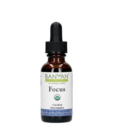 Banyan Botanicals Organic Focus Liquid Extract, USDA Certified Organic, Ayurvedic Herbal Nootropic Formula Designed to Provide Mental Support When You Need to be Focused, Aware, and Alert.