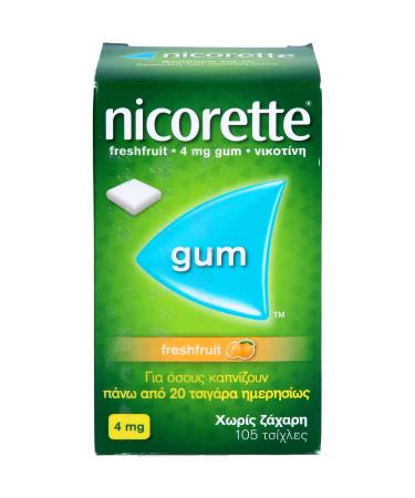NICORETTE 4 mg freshfruit chewing gum 105 pcs