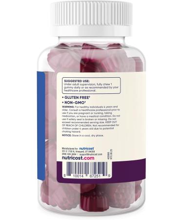 Nutricost Kids Vitamin D3 Gummies 2 500 IU (62.5mcg) 120 Gummies - Mixed Berry Flavored - Buy Online on GoSupps.com