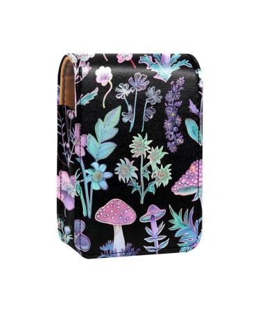 Travel Lipstick Organizer Case Lipstick Case Portable Makeup Bag With Mirror Fruit Flower Plant Mushroom Q827a1hzjz