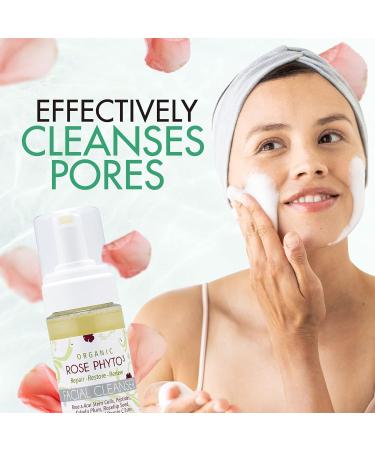Gentle Organic Facial Cleanser | Natural Hydrating Face Wash with Rose | Sulfate Free | Ideal for Women | 5 oz - Buy Online on GoSupps.com