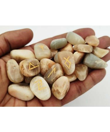 Sharvgun Mosaic Rune Stone Set 25 Piece Set Avec Runic MDF Wood Chart Grav Symbolic Pagan Lettering Velvet Black/Red Pouch - Buy Online on GoSupps.com