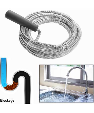 ebuyerfix wokin Drain Unblocked Cleaner Flexible Spring Wire Sink & Drain Cleaner Baths Drains & Dishwashers Unblocked Toilet Pipe Heavy Duty (5 Meter) - Buy Online on GoSupps.com