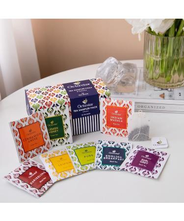 Octavius | Assorted Tea Bag Sampler Gift Set - 8 Tea Flavors | 192 Counts - Black & Green Tea | Tea Sampler Pack | Tea Set Gift | Pack of 6 Black & Green Tea - 32TB (Pack of 6) - Buy Online on GoSupps.com