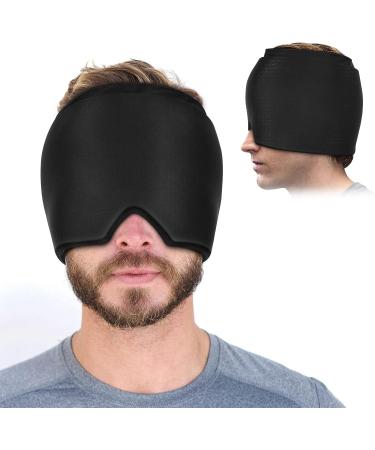 Tolaccea Gel Ice Headache Relief Cap - Hot & Cold Therapy for Migraines, Tension, Puffy Eyes - Black (One Size) - Buy Online on GoSupps.com
