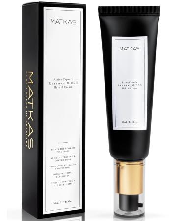 MATKAS Korean 0.05% Retinal Night Cream for Face - Wrinkles Skin Tightening Anti Aging - Retinol Cream for Face Night Moisturizer - Niacinamide Ceramide Hyaluronic Acid Vitamin E Retinaldehyde