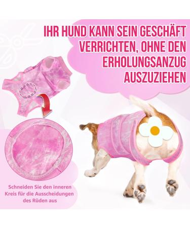 Slowton Dog After Surgery Suit - Soft Breathable Anti-Wound Licking Protection - Zippered One-Piece for Male & Female Dogs - XL Tie-Dye Rosa - Buy Online on GoSupps.com