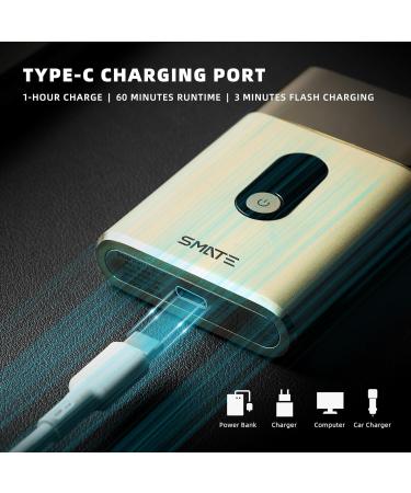 Buy SMATE Electric Shaver for Men - Portable USB-C Rechargeable Waterproof Wet & Dry Travel Razor with LCD Display - Buy Online on GoSupps.com