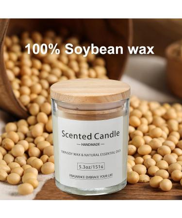 VETOUR Gardenia Soy Candle 5.3oz | 40 Hours Burn Time | Aromatherapy Set with Natural Essential Oils | Perfect Gift for Women | Mother's Day, Christmas - Buy Online on GoSupps.com