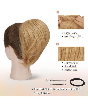 BARSDAR HAARDIAR Hair Extensions - Straight Synthetic Short Ponytail Hair Knoten Light Strawberry Brown 22# for Women - Perfect Hair Jewelry & Scrunchy - Buy Online on GoSupps.com