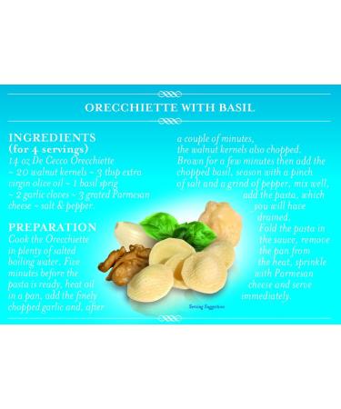 De Cecco Semolina Orecchiette Pasta No. 91 - 5 Pack, 1 Pound each - Buy Online on GoSupps.com