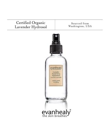 evanhealy Lavender Facial Tonic with HydroSoul - 100% Pure Organic Hydrosol for Balanced & Protected Skin - Buy Online on GoSupps.com