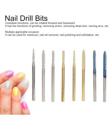 Manicure Nail Drill Bits Set Nail Polishing Head Tungsten Alloy Grinding Head for Polishing with Complete Functions Gel Removal Dead Skin Exfoliation for Home and Salon Use - Buy Online on GoSupps.com