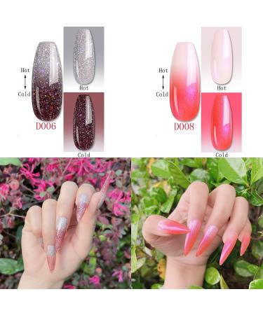 Color Changing Reflective Glitter Diamond Gel Nail Polish Set - 6 Colors UV/LED Kit for Holiday DIY at Home - Buy Online on GoSupps.com