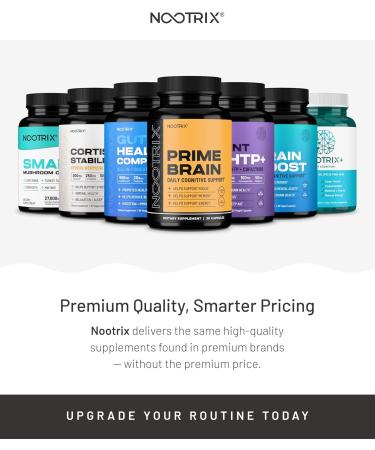 Nootrix Prime Brain Nootropic Supplement | Supports Memory Mental Focus Cognitive Health & Energy | Promotes Healthy Mood & Brain Function | Ginkgo Biloba Lion's Mane & L Theanine | 180 Capsules 180 Count (Pack of 2) - Buy Online on GoSupps.com