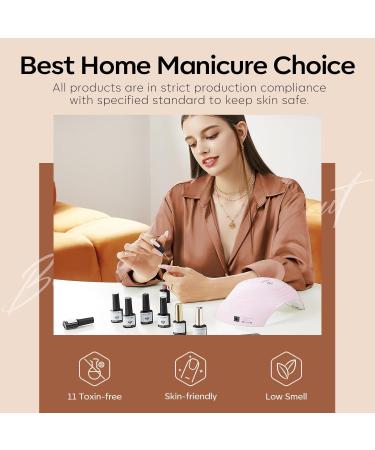 Modelones Gel Nail Polish 6 Colors Nude Gel Polish All Seasons Skin Tones Pink Neutral Brown Gel Polish Set Soak Off Gel Nail Kit Manicure DIY at Home Nail Art Salon Gift Nude Brown - Buy Online on GoSupps.com