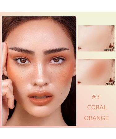 Duoffanny 3-in-1 Cream Blush Stick | Coral Orange - Vegan & Natural Finish for Cheeks Lips & Eyes - Buy Online on GoSupps.com