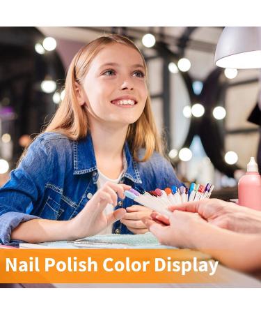 Melliex 100 Nail Display Tips - Transparent & Natural Nail Art Sticks for Presentation & Practice - Buy Online on GoSupps.com