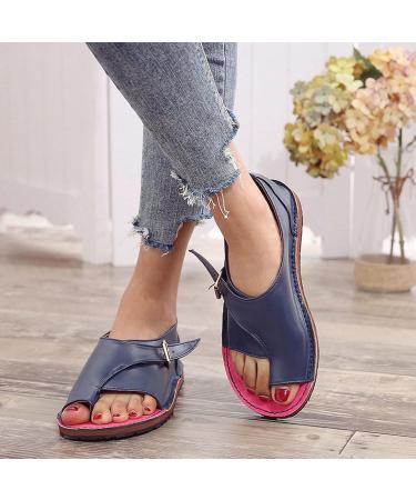 Buy Big Toe Bone Corrector Sandals for Women | Comfortable Bunion Relief with Soft Footbed | Hallux Valgus Pain Relief - Dark Blue Size 6 - Buy Online on GoSupps.com