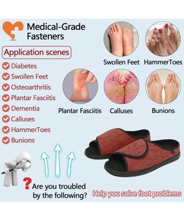 Shop Women s Diabetic Shoes | Extra Wide Open Toe Sandals with Adjustable Straps for Comfort & Support - Ideal for Arthritis & Swollen Feet - Size 7.5 - Buy Online on GoSupps.com