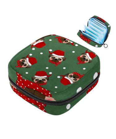 Women's binding-up bags MOPS Dog Christmas Women Bangs Bag Tampon Storage Bag zip pockets menstruation tapes bag multi01