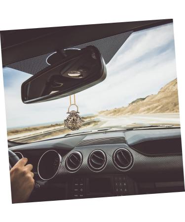 Zerodeko Refillable Car Air Freshener - Essential Oil Aroma Pendant DIY Car Hanging Decor & Diffuser Brass Spherical Design for Aromatherapy - Buy Online on GoSupps.com