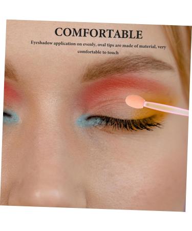 POPETPOP 100pcs Eye Shadow Stick Blending Eyeshadow Brush Eyeliner Brush Rubber Cotton Pink Disposable Woman 7.5x0.5cm Pink - Buy Online on GoSupps.com