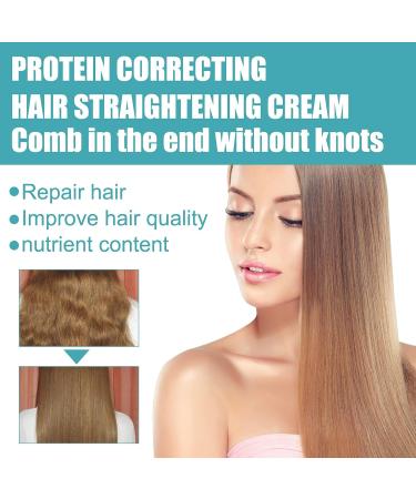 EDSN Protein Correcting Hair Straightener Cream - Silk and Gloss Smoothing Collagen Treatment for All Hair Types (2Pcs 60ml) - Buy Online on GoSupps.com