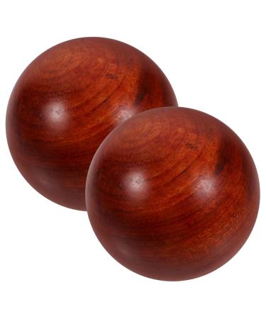 Ultechnovo 4 pieces roller handball baoding balls wooden balls Hand training balls handmade balls wooden trade finger trainer wood play red sandalwood with large fruits wooden handy
