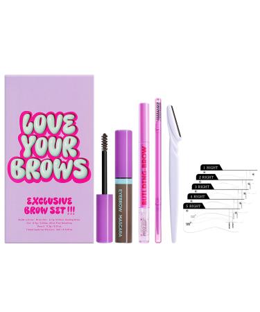 Opilroyn Eyebrow makeup kit eyebrow pencil kit - Waterproof and shatterproof eye makeup - Makeup kit with eyebrow swatch mascara eyebrow cream eyebrow trimmer