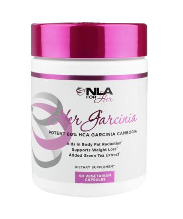Her Garcinia - Potent 60% HCA (Hydroxycitric Acid) Garcinia Gambogia (60 Capsules) - Boosts Energy & Promotes Lean Body Composition w Green Coffee Bean Extract
