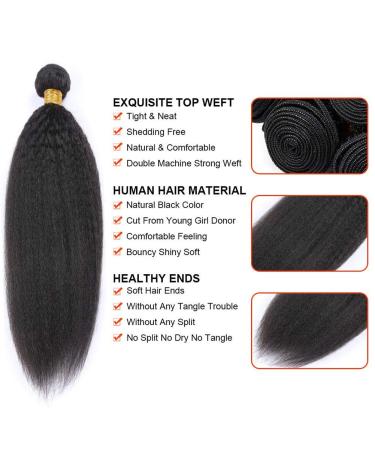 Yaki Smooth Real Hair Bundle - 76.2 cm 10A Brazilian Kinky Straight for Black Women - Natural Color 30 - Buy Online on GoSupps.com