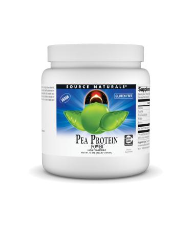 Source Naturals Pea Protein Power Plant-Based Protein Powder - Easy to Digest Bioavailable Non-Dairy Vegan Non-GMO Gluten Free Sugar Free Unflavored* - 16oz