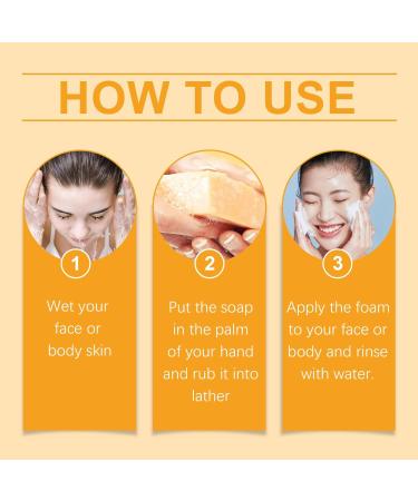  YOENBG Natural Turmeric Kojic Acid & Lemon Soap Bar - Deep Cleansing Brightening & Moisturizing Face & Body Soap Ideal for Dark Spots (1) - Buy Online on GoSupps.com