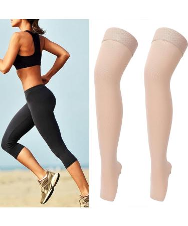 Compression Socks S to XXL - Thin High-Necked Support Stockings for Men & Women | Flight & Outdoor Sports | Relieve Edema - Buy Online on GoSupps.com