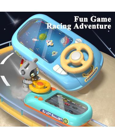 Steerjoy Driving Simulator Musical Steering Wheel Toys Toy Steering Wheel Simulated Driving Racing Car Game with Sound (Blue) - Buy Online on GoSupps.com