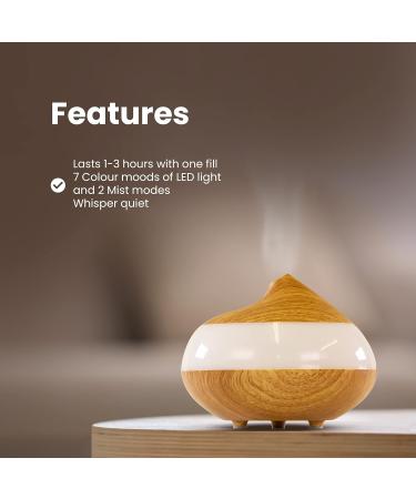 Dr. Botanicals Bio-Balance Aromatherapy Diffuser 130ml - 7 Color Lights, 2 Mist Modes - Whisper Quiet Air Purifier with Light Therapy - Buy Online on GoSupps.com