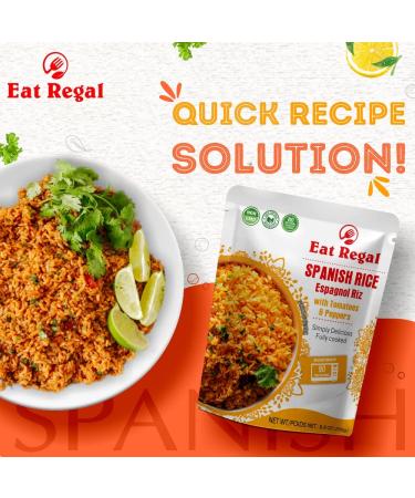 Regal Spanish Style Rice in Tray | Ready to Eat in 90 Seconds | Microwavable | Nutritious & Delicious | 8.8oz (Pack of 8) - Buy Online on GoSupps.com