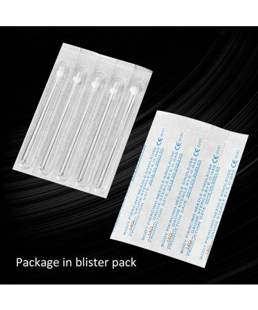 EMALLA 50PCS Sterile Stainless Steel Disposable Piercing Needles - Mixed Sizes for Ear, Nose, Eyebrow, Lip, Navel - YN-50pcs - Buy Online on GoSupps.com
