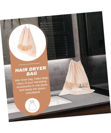 Baluue 2 Pcs Hair Dryer Storage Bag Drawstring Storage Bags with Window Travel Drawstring Bag Pvc Beige - Buy Online on GoSupps.com