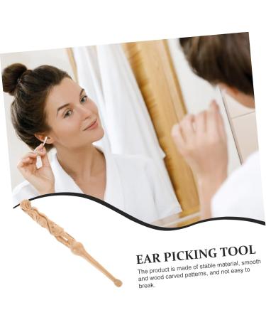 KAILIKETIY Peach Wood Carved Ear Scoop War Wax Removal Tool Earwax Cleaner for Ears - Buy Online on GoSupps.com