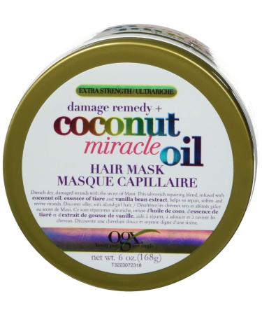OGX Coconut Miracle Oil Hair Mask - Extra Strength for Damaged Hair - 168g | Hydrating Treatment for Healthy Shiny Locks - Buy Online on GoSupps.com