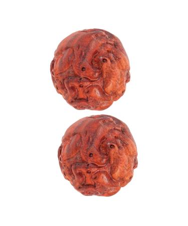 Sewoart 1 pair of decorative handballs Hand massage balls wooden handballs Hand massage balls wooden ball wooden wooden tension handballs wooden balls small hand small ball