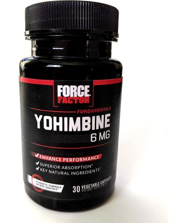 Force Factor Yohimbine Supplement for Men - 6mg Yohimbe Bark Extract for Enhanced Performance - 60 Capsules (2-Pack) - Buy Online on GoSupps.com