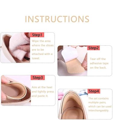 4 Pairs Heel Cushions - Ultimate Protection & Comfort for Shoes | Self Heel Inserts & Sponge Heel Pads - Buy Online on GoSupps.com