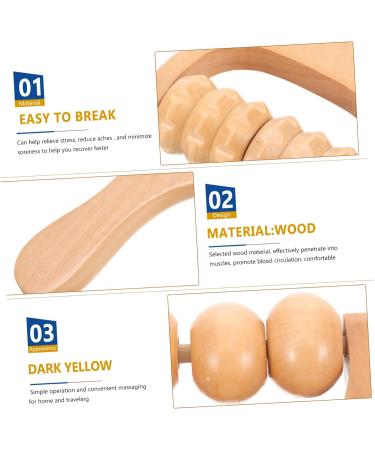Fascia Massage Roller & Muscle Roller Stick | Manual Massage Tab & Wooden Trigger-Point Scooters | Ideal for Gua Sha Scraping - Fast International Shipping - Buy Online on GoSupps.com